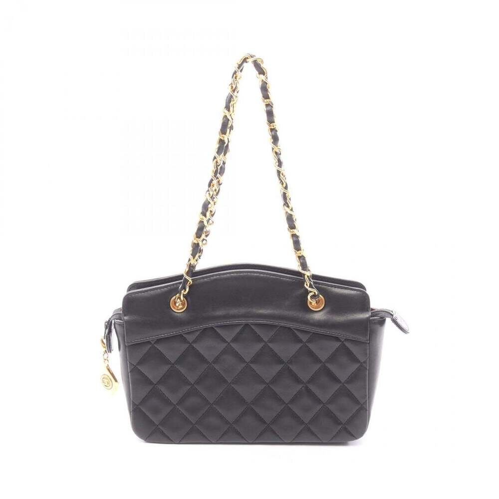 Chanel Matelassé Handbag, Lambskin Leather, Women's, Black